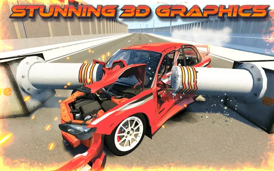 Highway Crash Car Race  [МОД Много монет] Screenshot 2