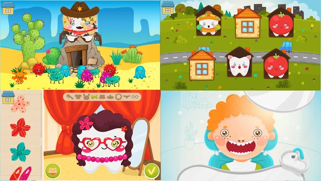 Funny Teeth kids dentist care!  [МОД Бесконечные деньги] Screenshot 4