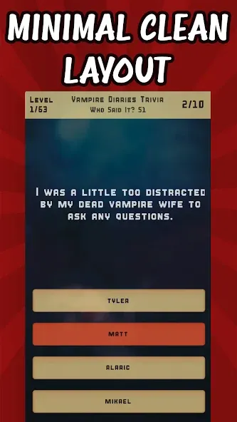 Vampire Diaries Quiz Trivia (Вампирские дневники викторина виктрия)  [МОД Меню] Screenshot 2