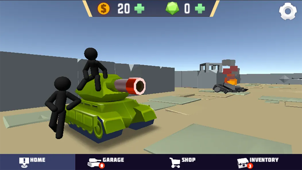 Stickman Tank Battle (Стикмен Танк Баттл)  [МОД Unlocked] Screenshot 1