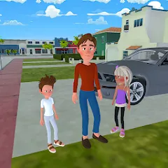 Скачать взломанную Super Dad Virtual : Happy Game  [МОД Menu] - последняя версия apk на Андроид