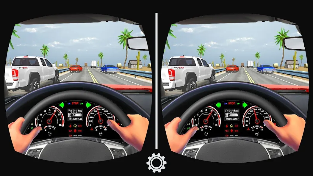 VR Traffic Racing In Car Drive (ВР Трафик Гонки на Автомобиле Вождения)  [МОД Menu] Screenshot 1