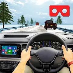 Скачать взлом VR Traffic Racing In Car Drive (ВР Трафик Гонки на Автомобиле Вождения)  [МОД Menu] - стабильная версия apk на Андроид