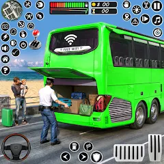 Взлом Coach Tourist Bus City Driving  [МОД Бесконечные монеты] - стабильная версия apk на Андроид