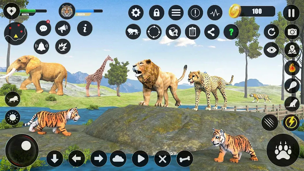 Tiger Simulator Animal Games (Тигровый симулятор  игры с животными)  [МОД Все открыто] Screenshot 1