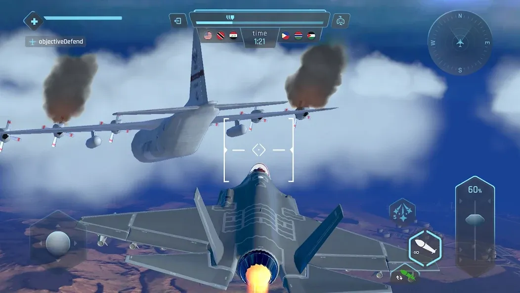 Sky Warriors: Airplane Games (Скай Ворриорс)  [МОД Много денег] Screenshot 4