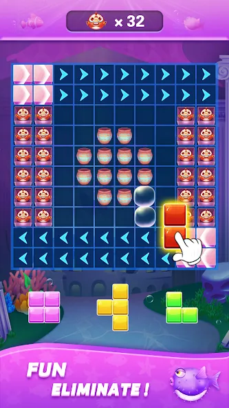 Block Ocean 1010 Puzzle Games (Блок Океан 1010 Головоломки)  [МОД Unlocked] Screenshot 3