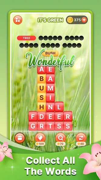 Word Search Block Puzzle Game  [МОД Бесконечные монеты] Screenshot 2