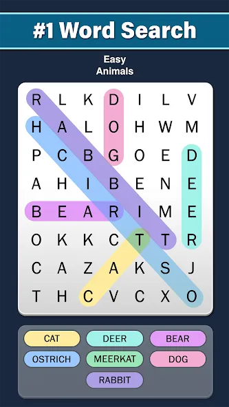 Word Search: Word Find (Ворд Срч)  [МОД Меню] Screenshot 1