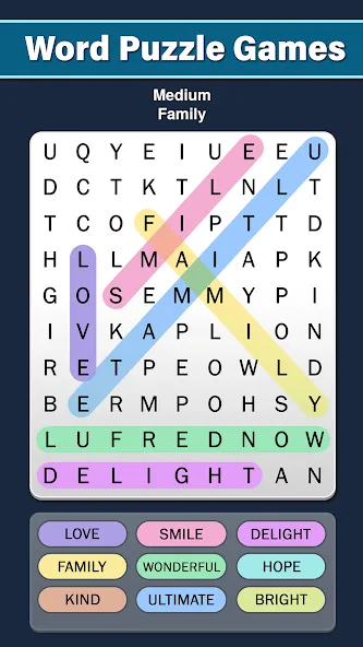 Word Search: Word Find (Ворд Срч)  [МОД Меню] Screenshot 2