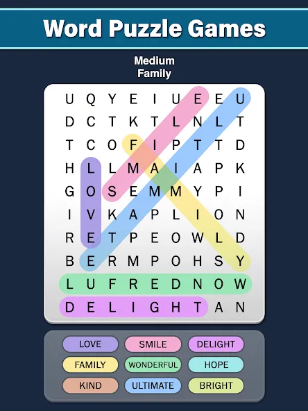 Word Search: Word Find (Ворд Срч)  [МОД Меню] Screenshot 5