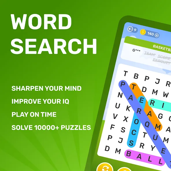 Word Search Puzzle Game  [МОД Бесконечные монеты] Screenshot 1