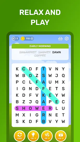 Word Search Puzzle Game  [МОД Бесконечные монеты] Screenshot 5