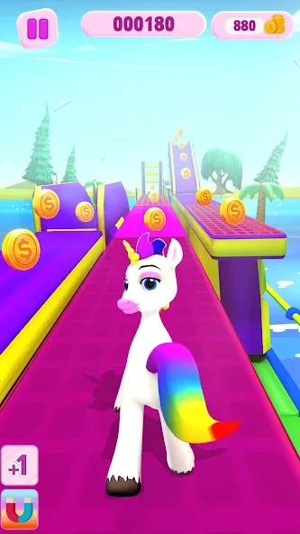 Unicorn Kingdom: Running Games (Юникорн Кингдом)  [МОД Бесконечные монеты] Screenshot 3