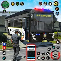 Взломанная City Bus Simulator Bus Game 3D (Полицейский автобус симулятор)  [МОД Unlocked] - полная версия apk на Андроид