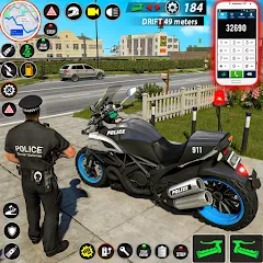 Скачать взлом Police Moto Bike Chase Crime (Полицейская мотоциклетная погоня за преступником)  [МОД Меню] - полная версия apk на Андроид