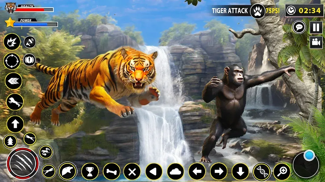 Tiger Simulator Lion games 3D (Тигровый Симулятор Игр Льва 3D)  [МОД Много денег] Screenshot 2