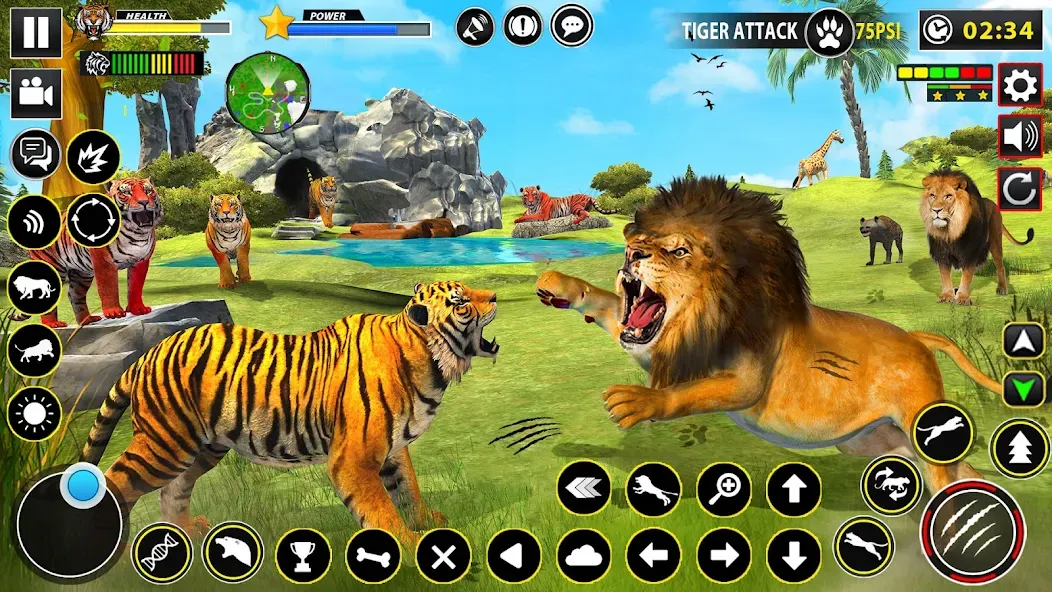 Tiger Simulator Lion games 3D (Тигровый Симулятор Игр Льва 3D)  [МОД Много денег] Screenshot 5