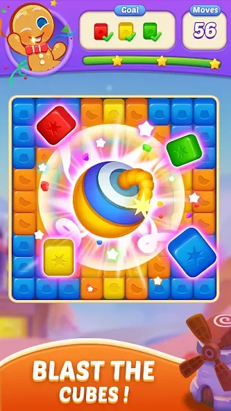 Candy Blast Fever:Cubes Crush (Кенди Бласт Фивер)  [МОД Много денег] Screenshot 3