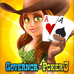 Взломанная Governor of Poker 3 - Texas  [МОД Unlimited Money] - полная версия apk на Андроид