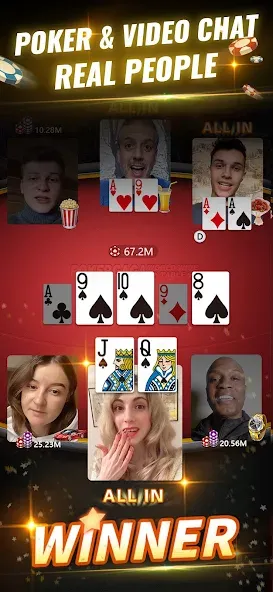 PokerGaga: Texas Holdem Live (ПокерГага)  [МОД Много денег] Screenshot 1