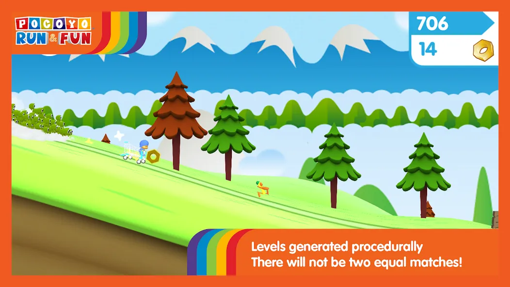 Pocoyo Run & Fun: Cartoon Jump  [МОД Бесконечные деньги] Screenshot 2