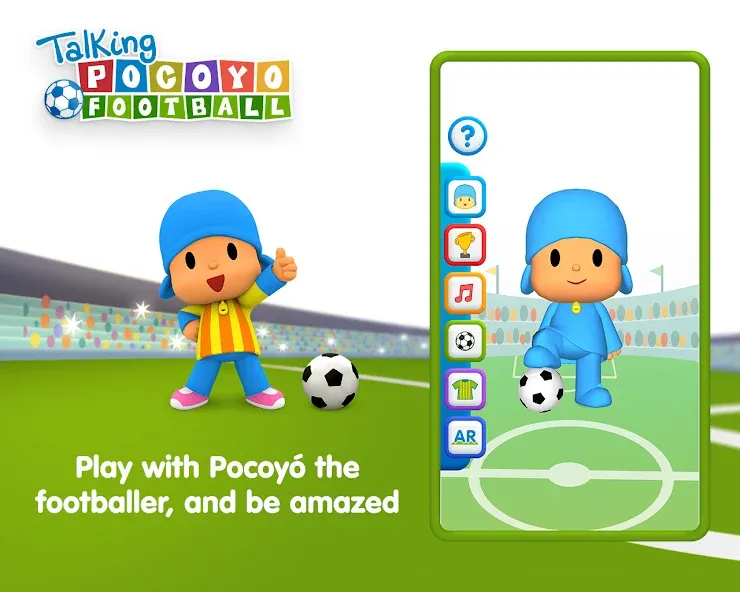 Talking Pocoyo Football  [МОД Unlimited Money] Screenshot 2