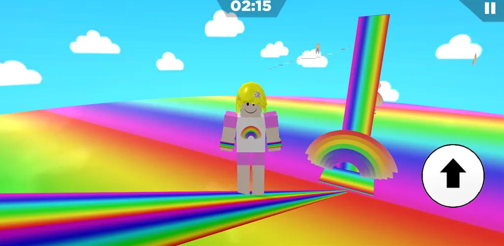 Rainbow Parkour sweet Girl (Рейнбоу Паркур милая девушка)  [МОД Unlocked] Screenshot 2