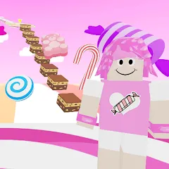 Взломанная Candy Parkour Sweet girl (Кенди Паркур Свит грл)  [МОД Все открыто] - полная версия apk на Андроид