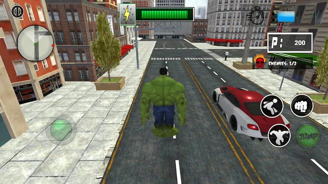 Monster Superhero: Green Fight  [МОД Меню] Screenshot 2