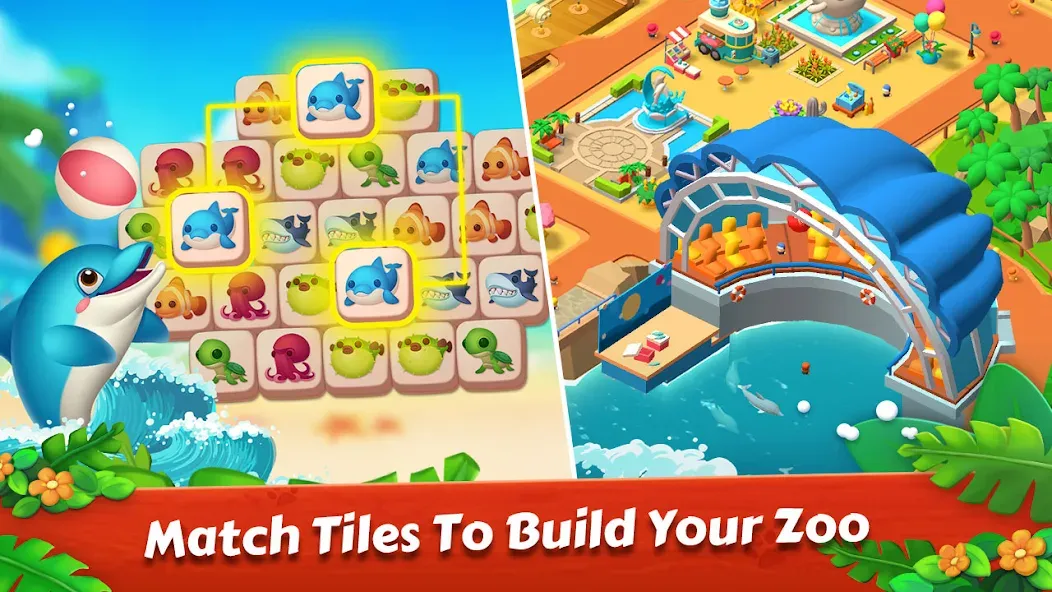 Zoo Tile - Match Puzzle Game (Зу Тайл)  [МОД Меню] Screenshot 2