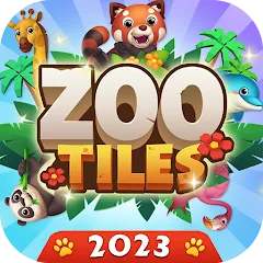 Взломанная Zoo Tile - Match Puzzle Game (Зу Тайл)  [МОД Меню] - стабильная версия apk на Андроид