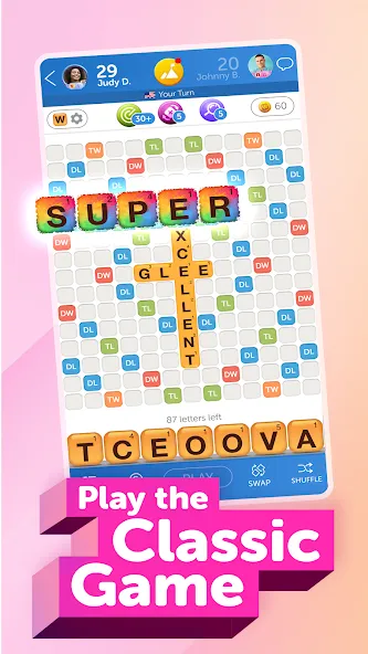 Words With Friends 2 Word Game (Вордс вит Френдс 2 Классик)  [МОД Бесконечные деньги] Screenshot 1