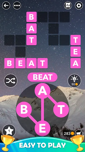 Word Cross: Offline Word Games  [МОД Бесконечные деньги] Screenshot 2