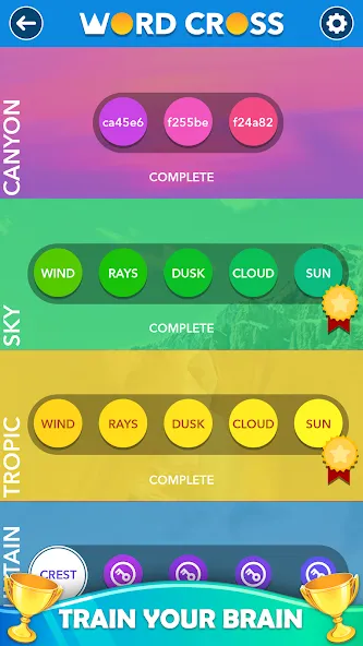 Word Cross: Offline Word Games  [МОД Бесконечные деньги] Screenshot 4