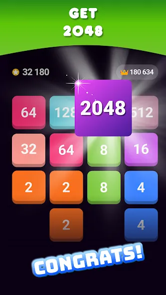 2048: Puzzle Game! Merge Block (Две тысячи сорок восемь)  [МОД Много денег] Screenshot 2