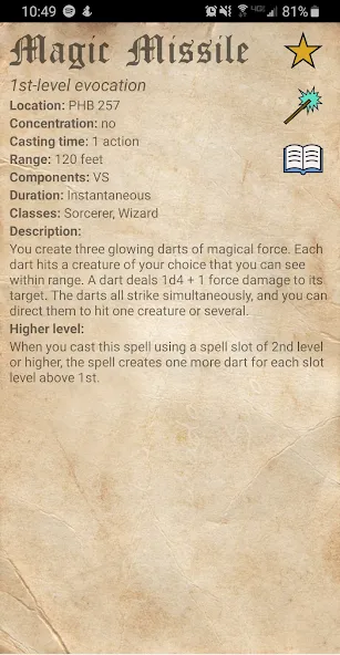 D&D Spellbook 5e  [МОД Все открыто] Screenshot 4