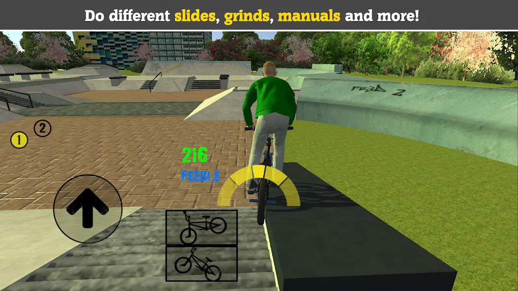 BMX FE3D 2 (БМХ ФЭ3Д 2)  [МОД Много денег] Screenshot 1