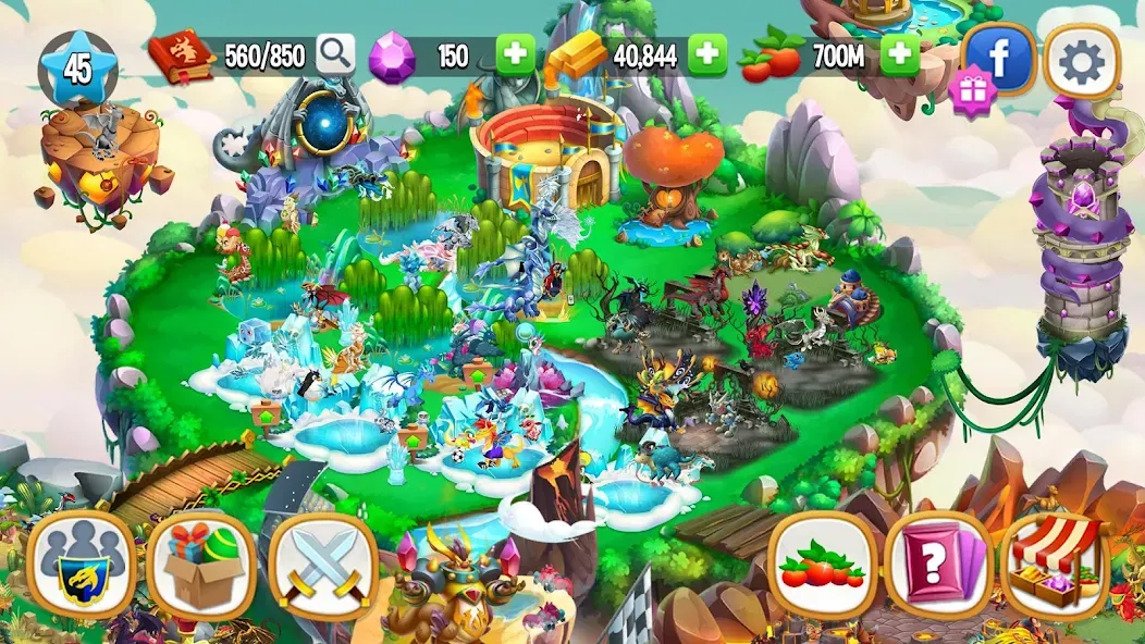 Dragon City: Mobile Adventure  [МОД Menu] Screenshot 4