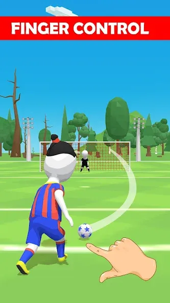 Stickman Freekick: Soccer game  [МОД Mega Pack] Screenshot 1