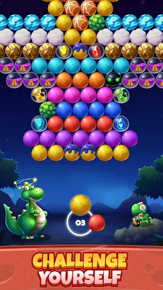 Bubble Shooter Primitive Eggs (Бабл Шутер Примитивные Яйца)  [МОД Много денег] Screenshot 5