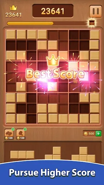 Wood Block Puzzle (Вуд Блок Пазл)  [МОД Unlimited Money] Screenshot 3