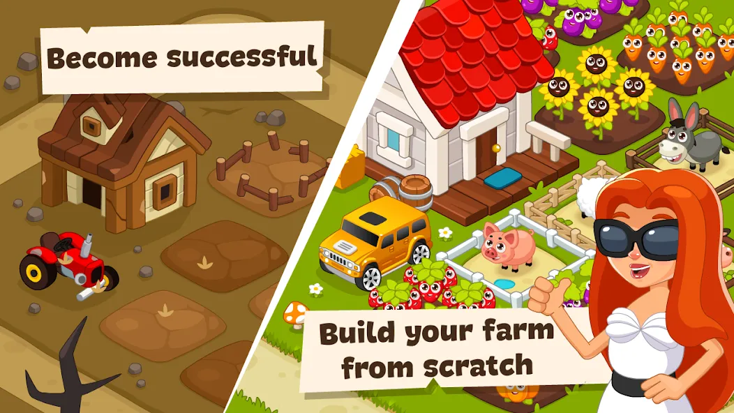 Idle Farm Game Offline Clicker  [МОД Mega Pack] Screenshot 2