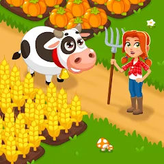 Скачать взломанную Idle Farm Game Offline Clicker  [МОД Mega Pack] - полная версия apk на Андроид