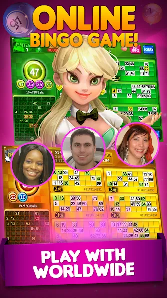 Bingo 90 Live : Vegas Slots (Бинго 90 Лайв)  [МОД Меню] Screenshot 2