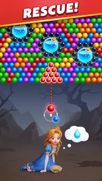 Bubble Shooter Royal Pop  [МОД Много монет] Screenshot 1