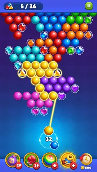 Bubble Shooter Royal Pop  [МОД Много монет] Screenshot 5