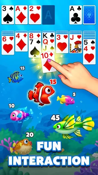 Solitaire Ocean  [МОД Бесконечные монеты] Screenshot 5