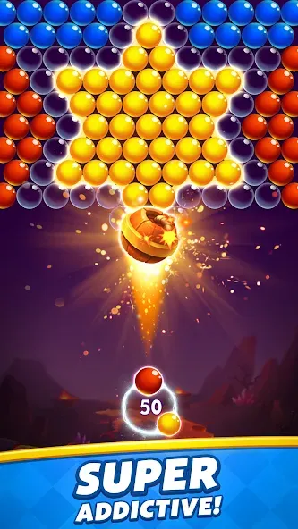 Bubble Shooter  [МОД Много монет] Screenshot 1