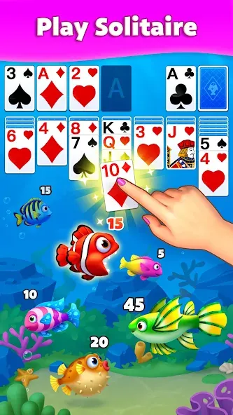 Solitaire Fish  [МОД Много денег] Screenshot 1